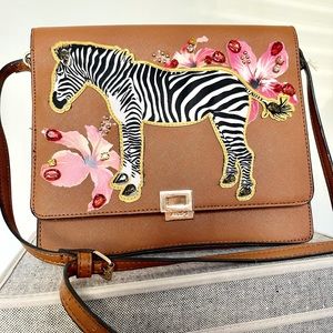 Aldo Zebra Cognac Colored Shoulder/Crossbody Bag